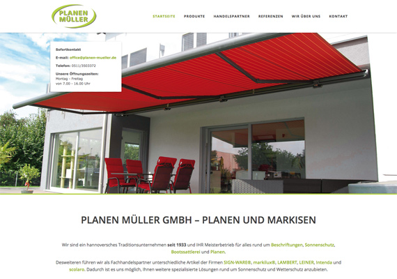 Planen-Müller GmbH Website